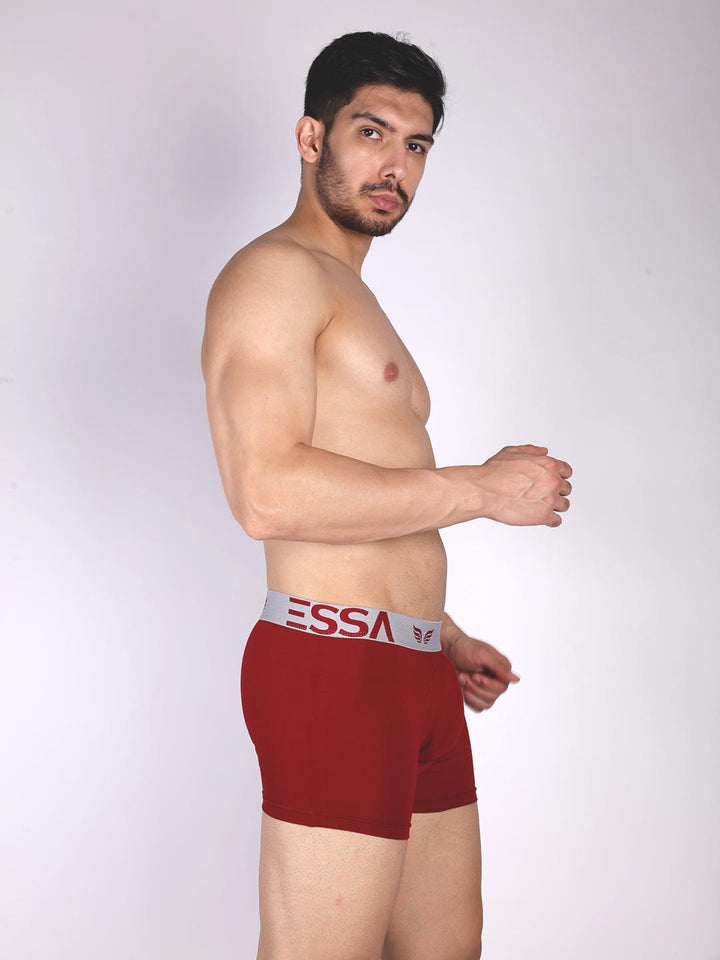 mr fit plain trunk outer elastic for men #color_merlot