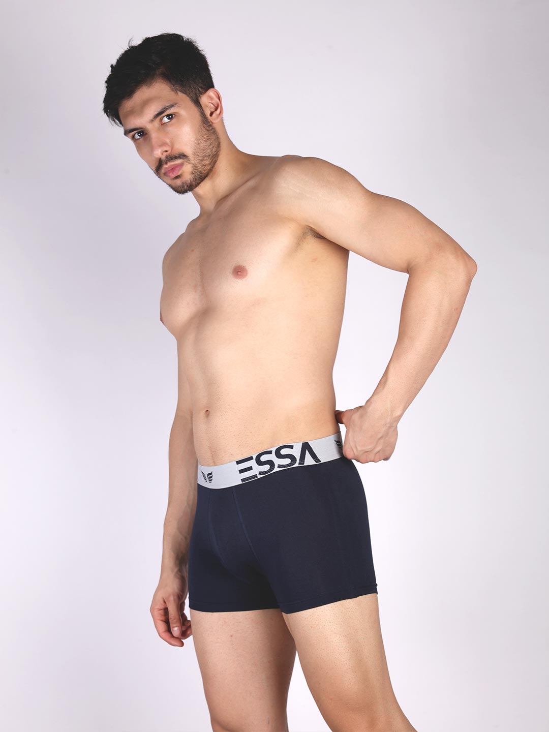 mr fit plain trunk outer elastic for men #color_ebony-clay