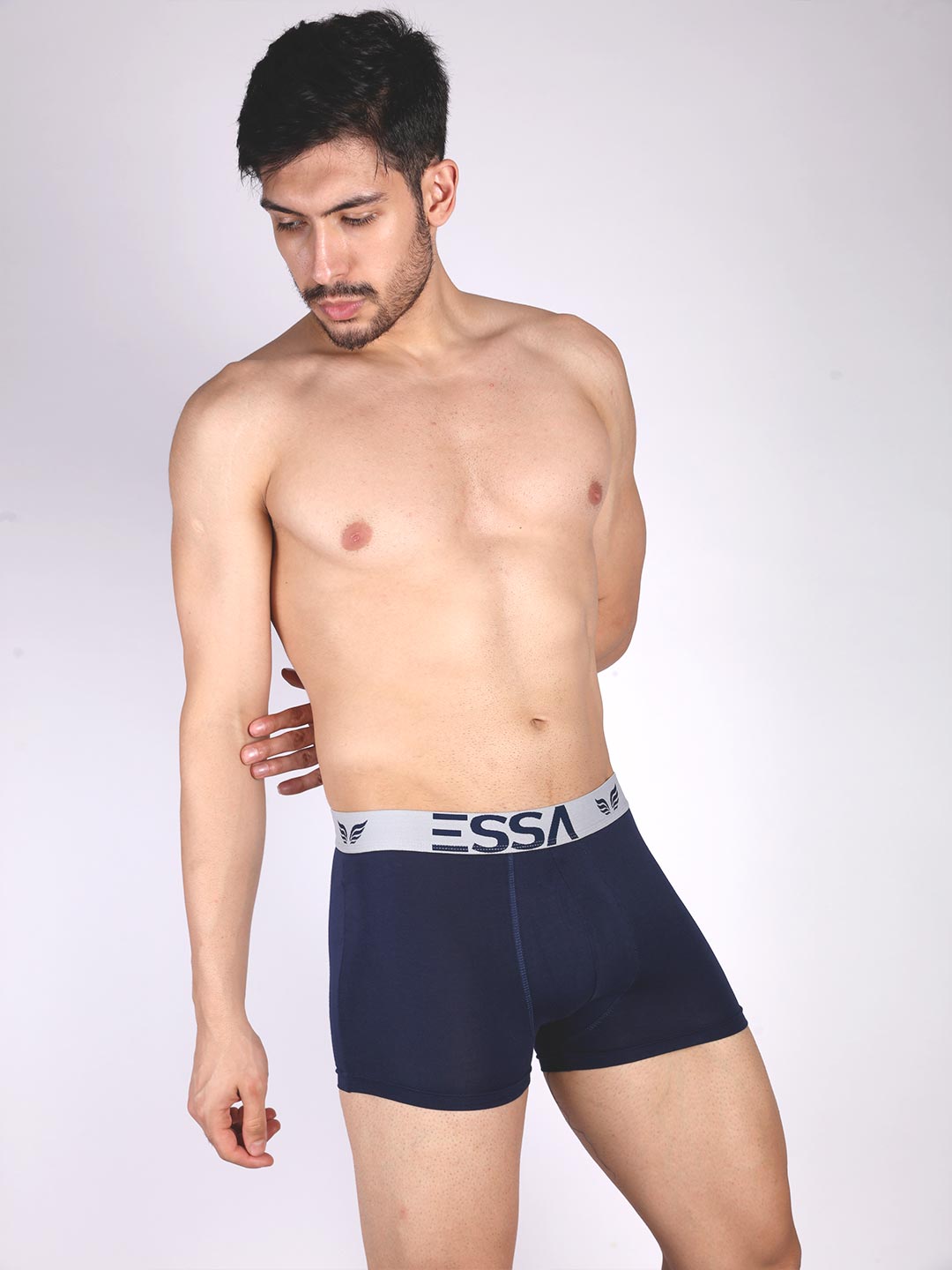 mr fit plain trunk outer elastic for men #color_nile-blue