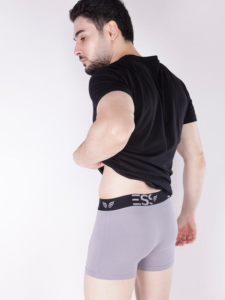 mr fit 4105 plus plain trunk for men #color_silver-grey