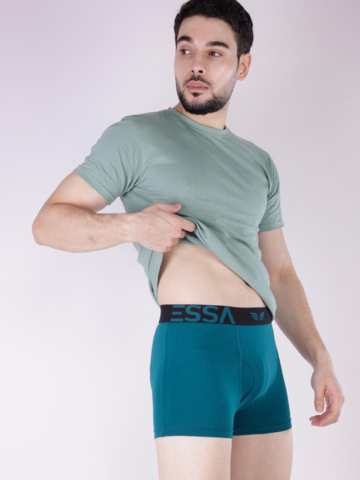 mr fit 4105 plus plain trunk for men #color_deep-teal