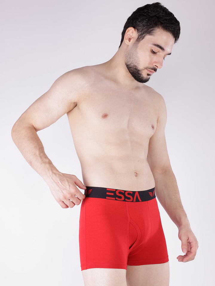 mr fit 4105 plus plain trunk for men #color_vivid-auburn