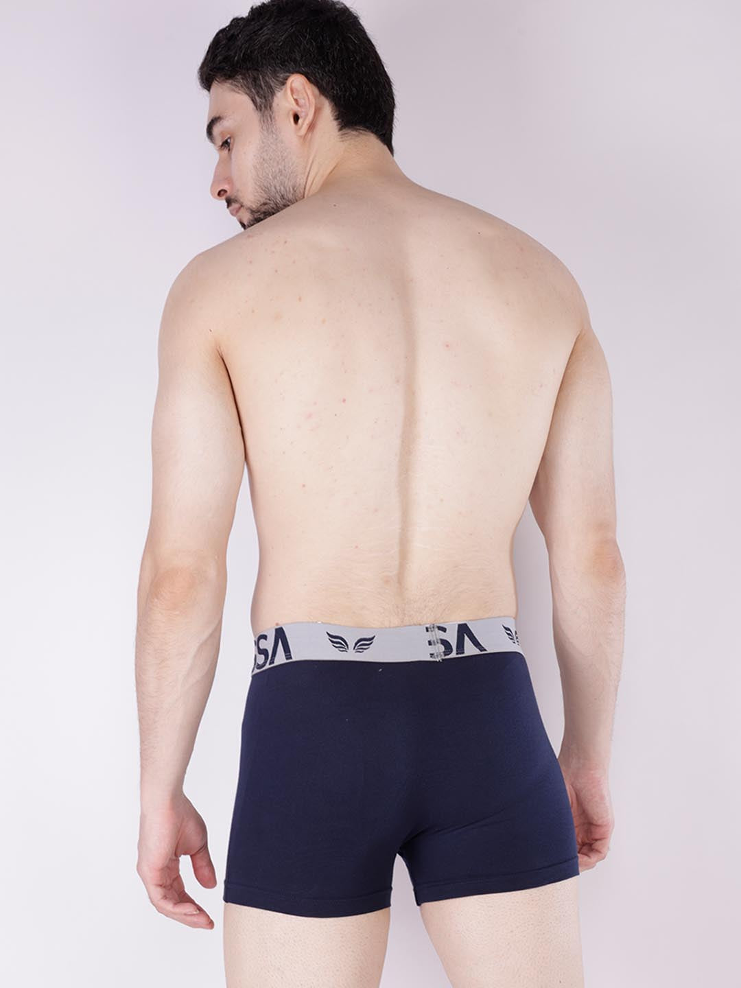 mr fit 4105 plus plain trunk for men #color_ebony-clay