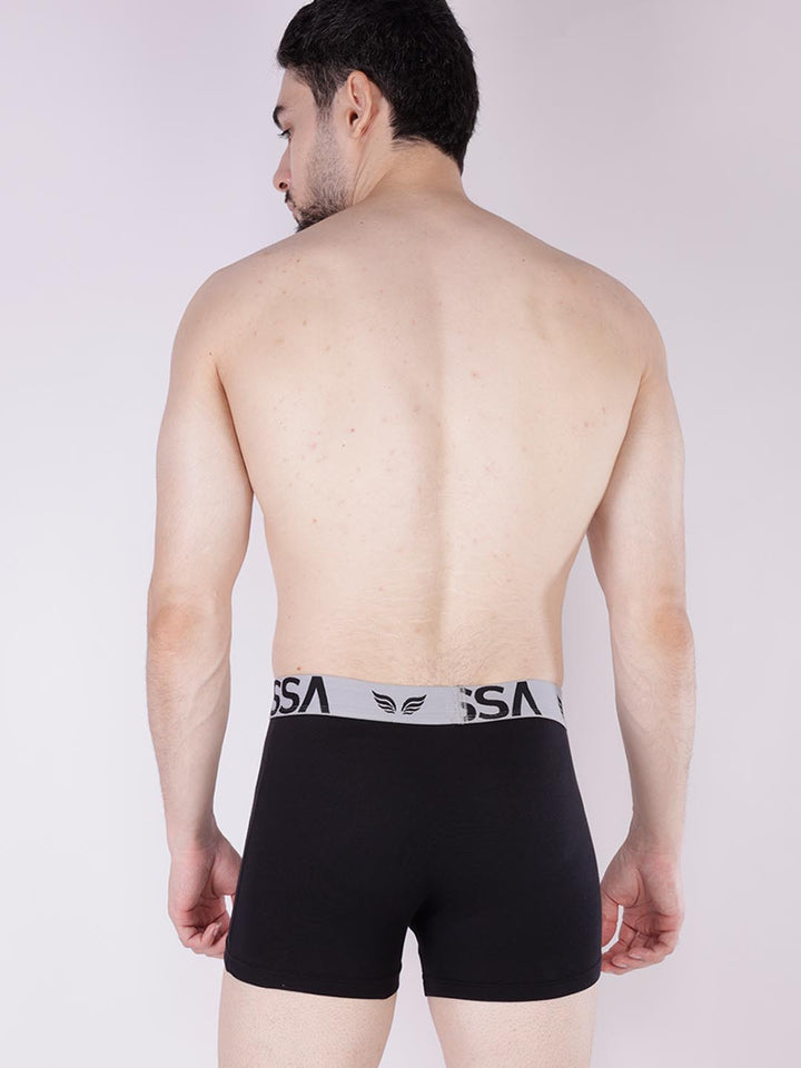 mr fit 4105 plus plain trunk for men #color_black