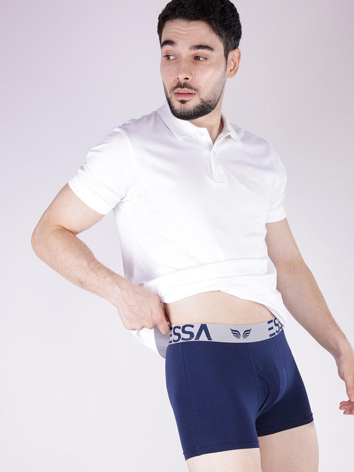 mr fit 4105 plus plain trunk for men #color_nile-blue