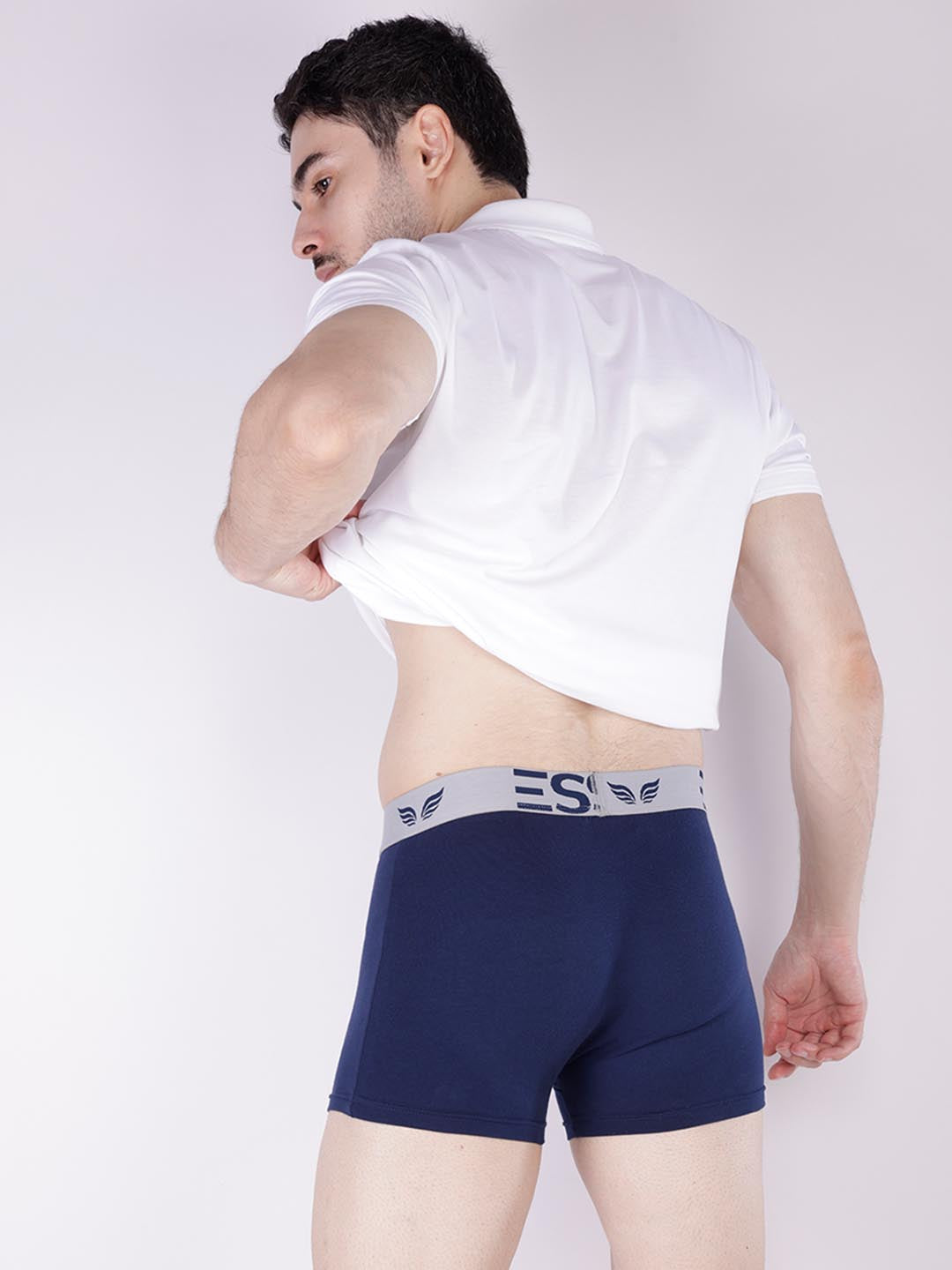 mr fit 4105 plus plain trunk for men #color_nile-blue