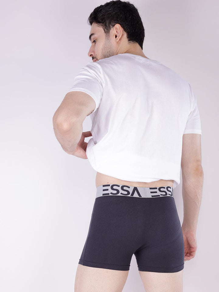 mr fit 4105 plus plain trunk for men #color_charcoal-grey