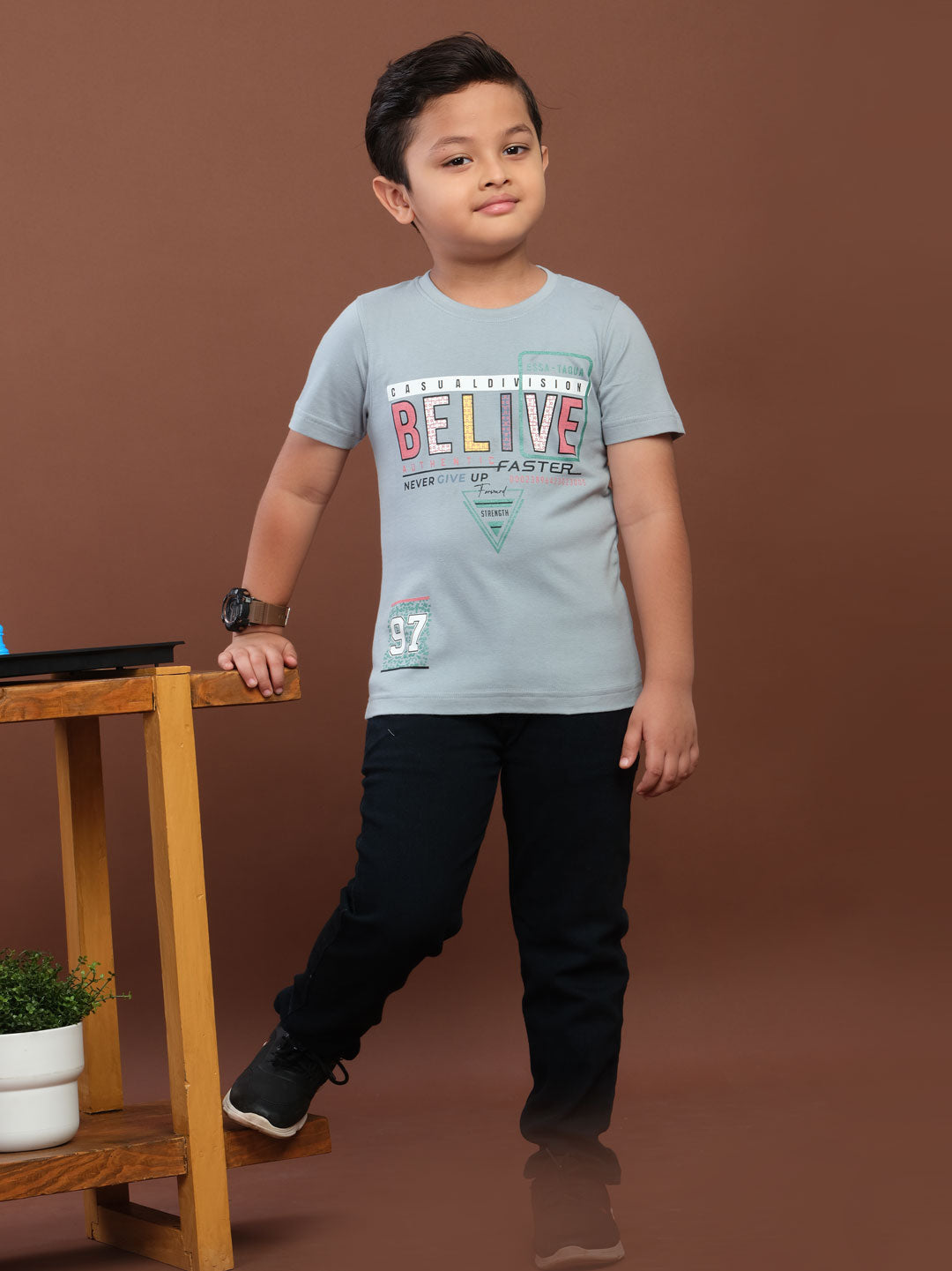 babu classic t-shirt for boys #color_powder-ash