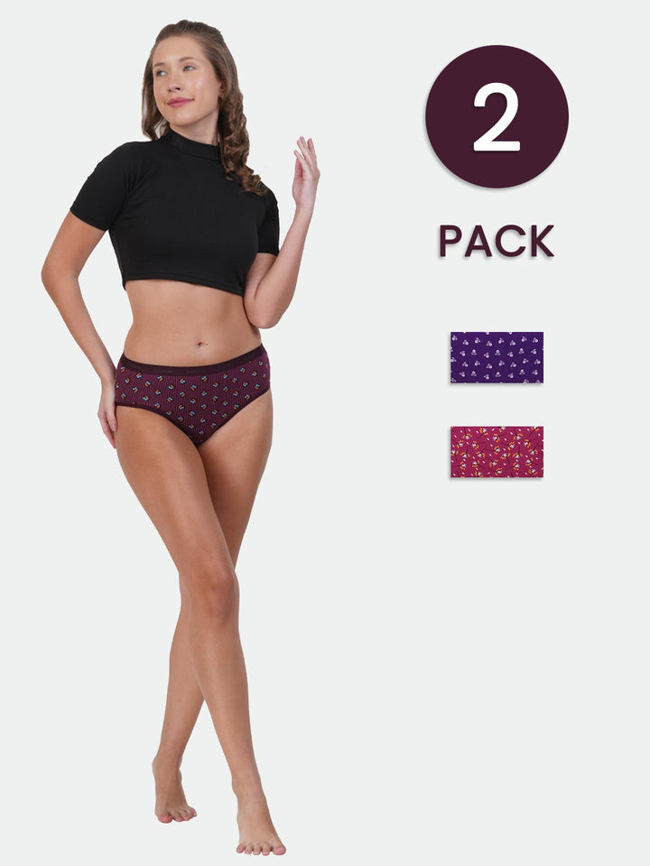 Angel Women Printed Panties (Pack Of 2)