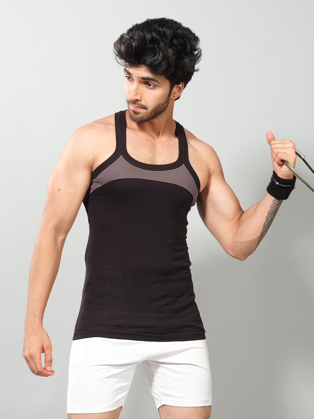 power zone gym vest for men #color_bistre