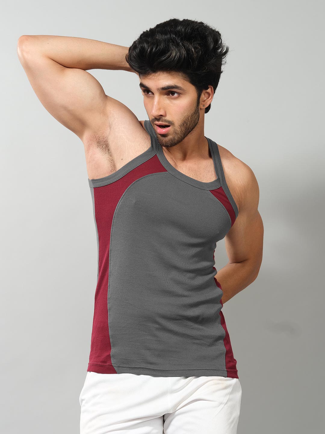 power zone gym vest for men #color_dark-grey