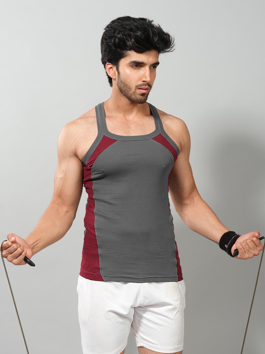 power zone gym vest for men #color_dark-grey