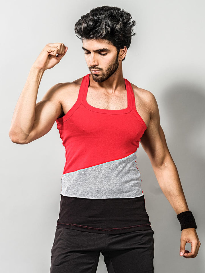 power zone gym vest for men #color_light-red