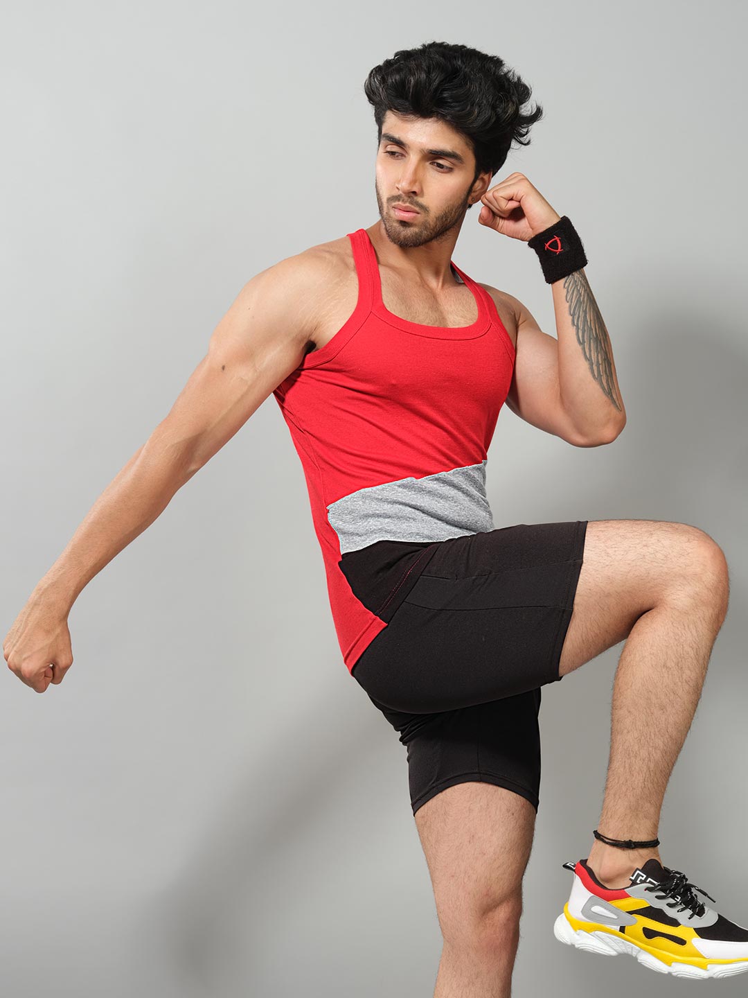 power zone gym vest for men #color_light-red