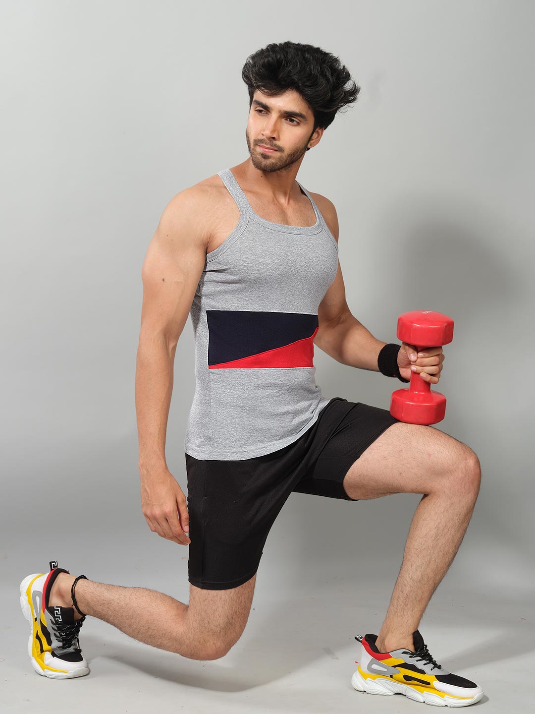 power zone gym vest for men #color_silver-grey