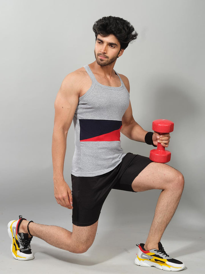 power zone gym vest for men #color_silver-grey