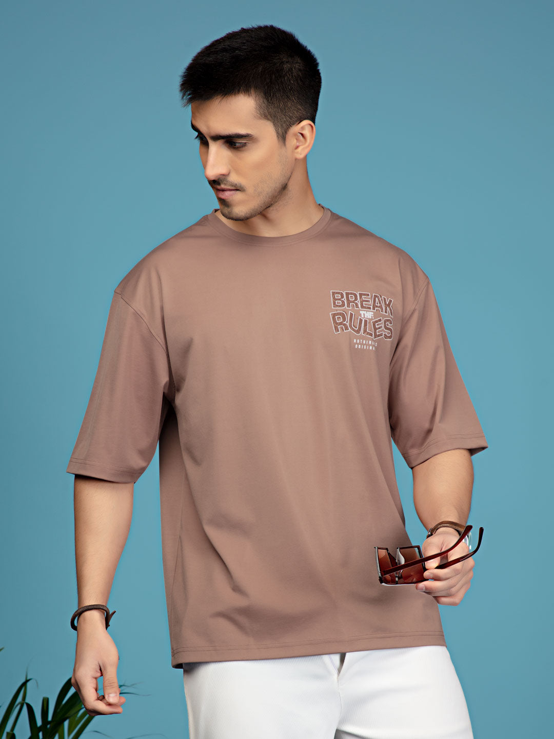 FG-1865 Down Shoulder T-Shirt For Men #color_quicksand