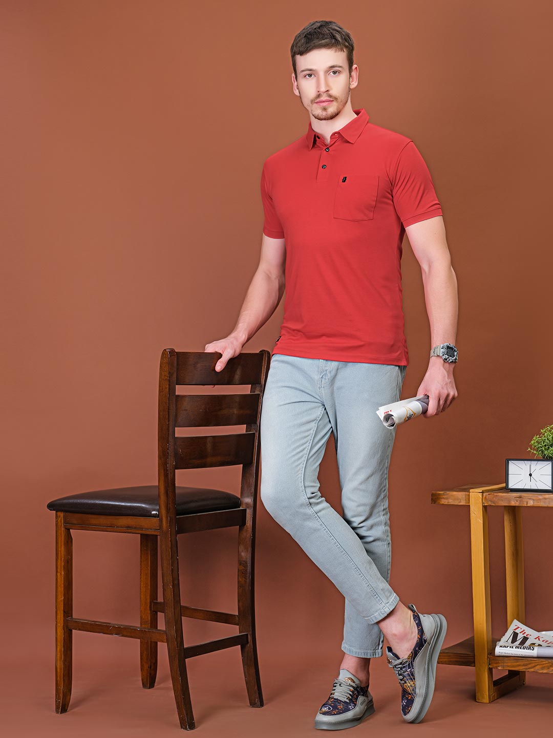 fg-1215 plain polo t-shirt for men #color_firebrick