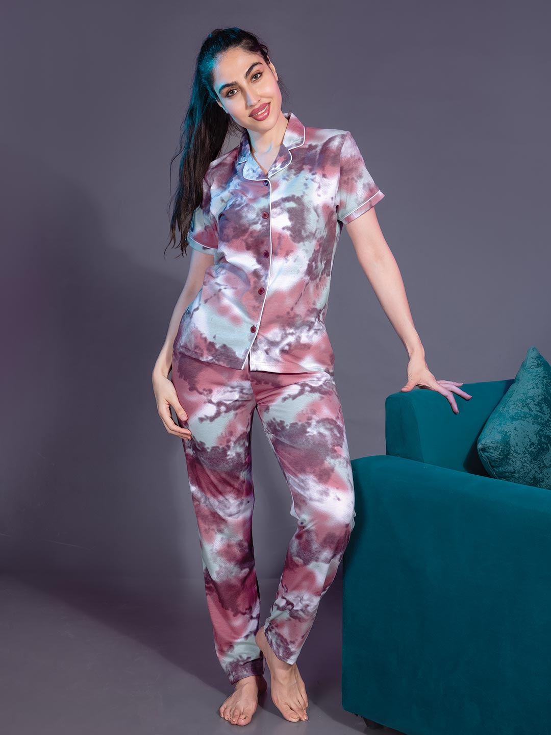 aara full pant set for women with collar