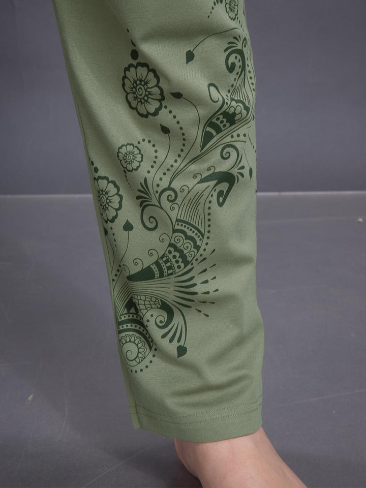 fg shyla printed full pant set for women #color_sage-green