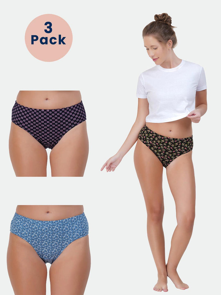 Sweet Day Women Printed Panties (Pack Of 3)