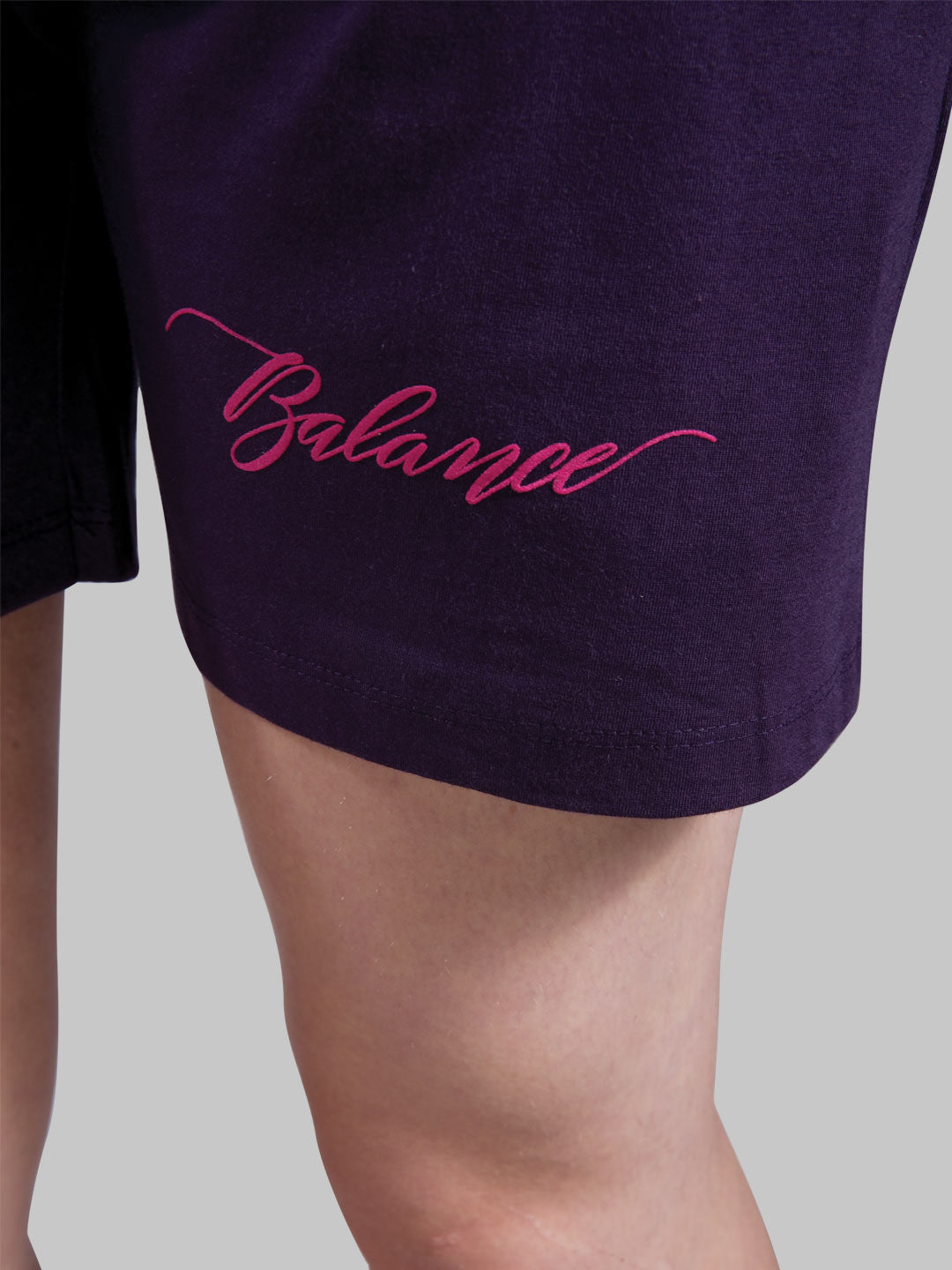 Syra printed short set for women color dark lilac