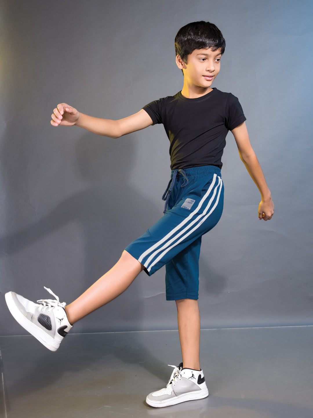Trico 3/4th pant for boys color astronaut blue