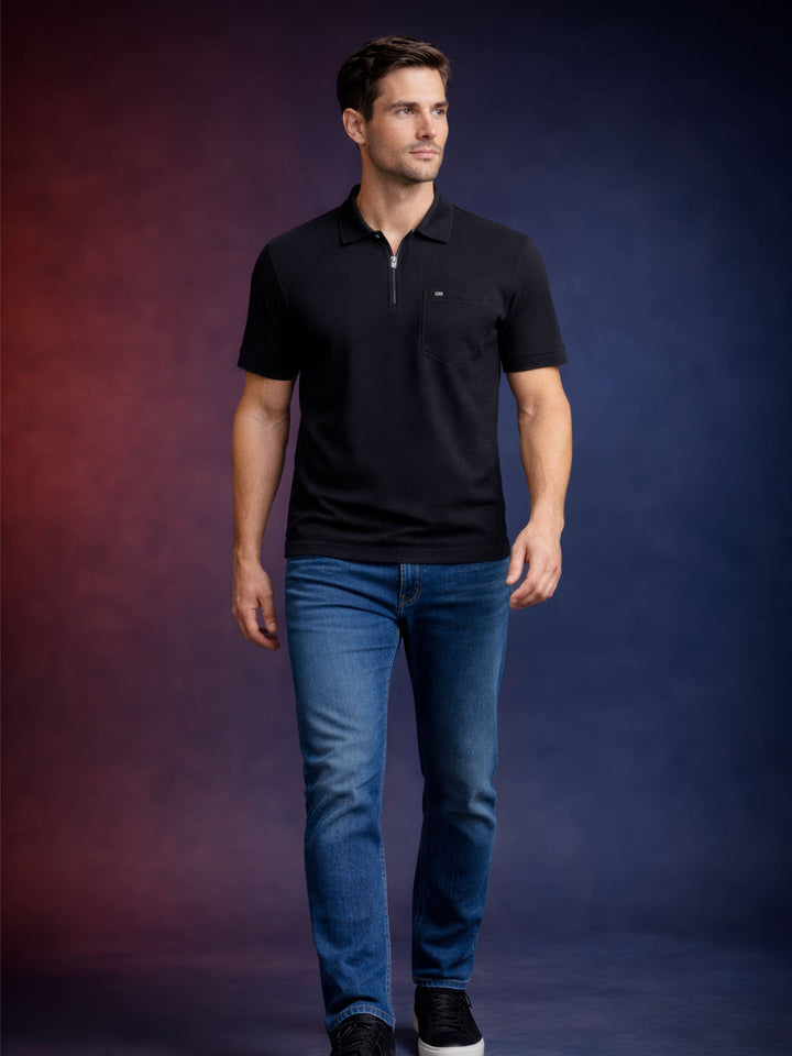 Old Money Textured Polo T-Shirt