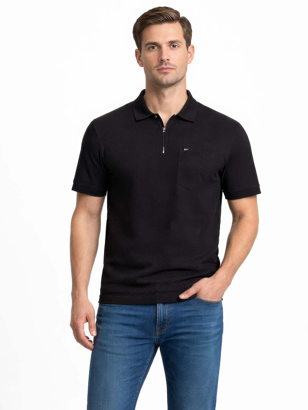 Old Money Textured Polo T-Shirt