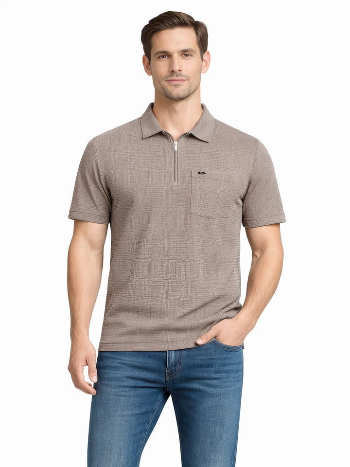 Old Money Textured Polo T-Shirt