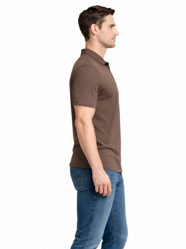 Old Money Textured Polo T-Shirt