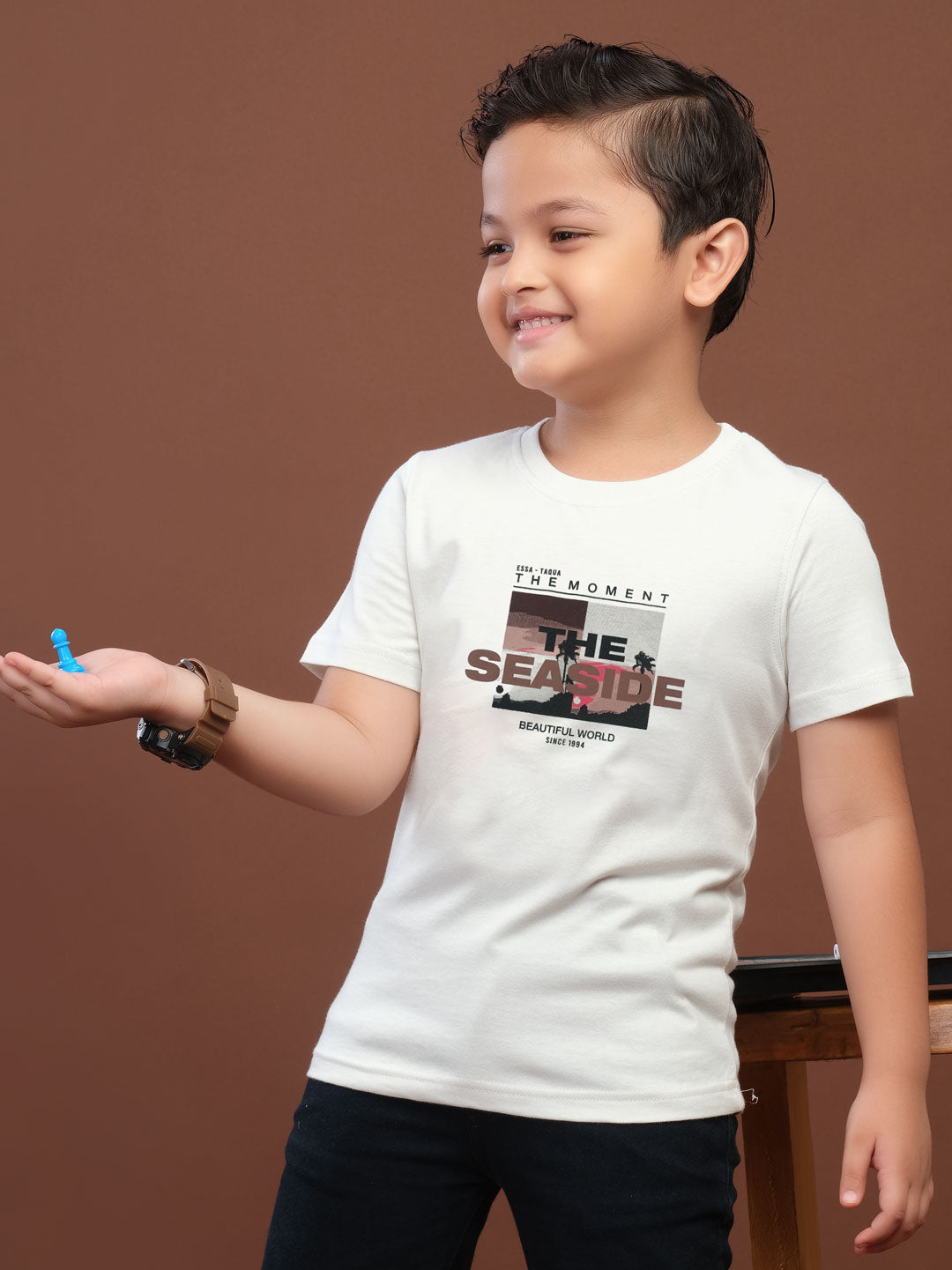 babu classic t-shirt for boys #color_white