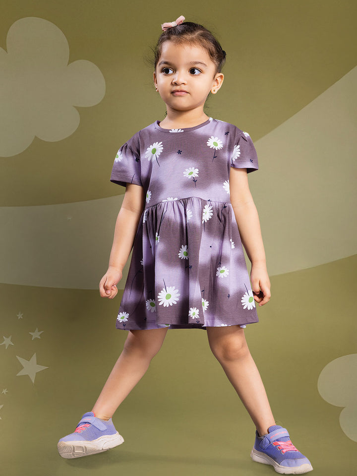 wonder girl munna munni frock for baby girls color old lavender