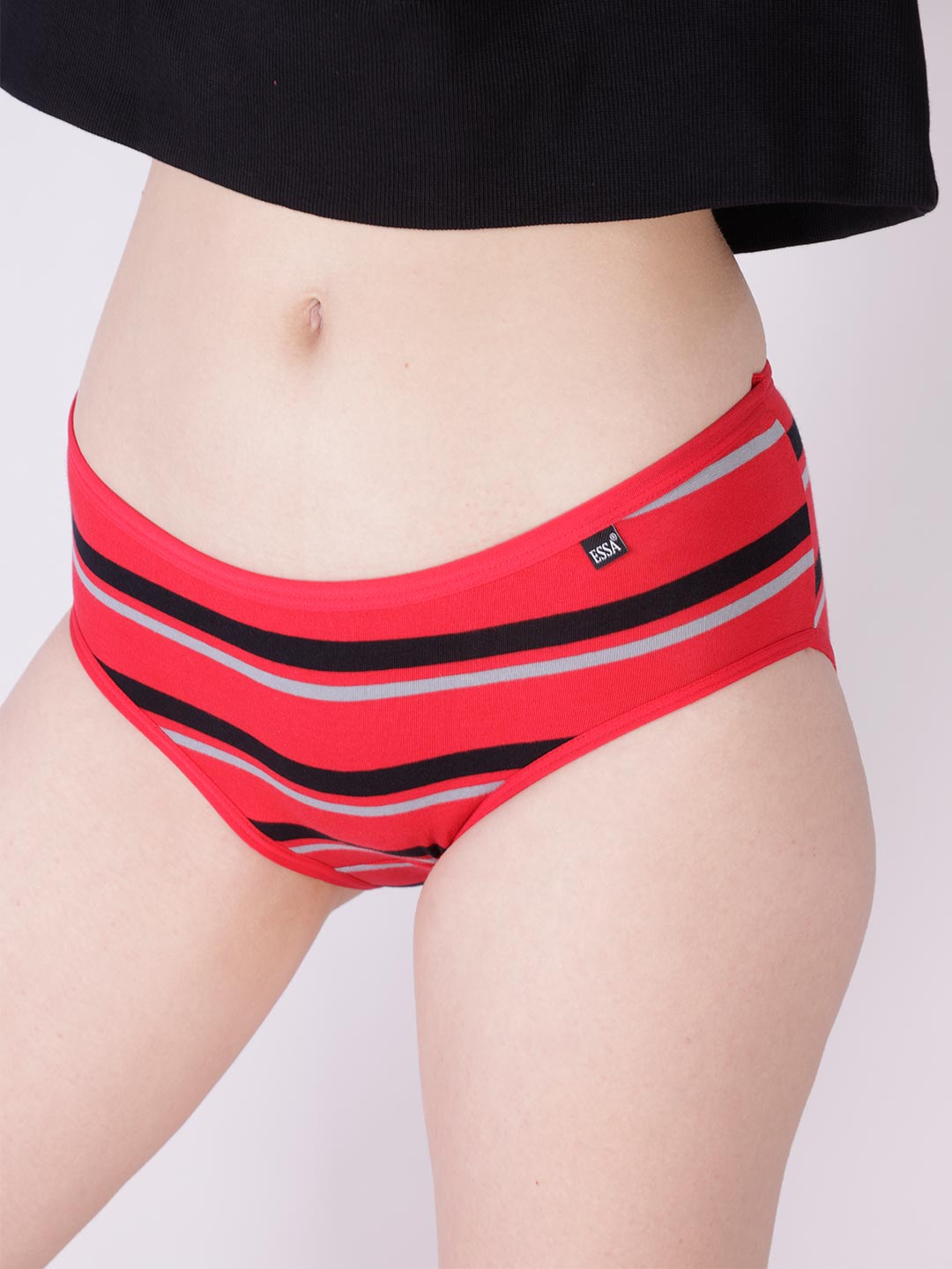 zoya striped panties for women #color_crimson
