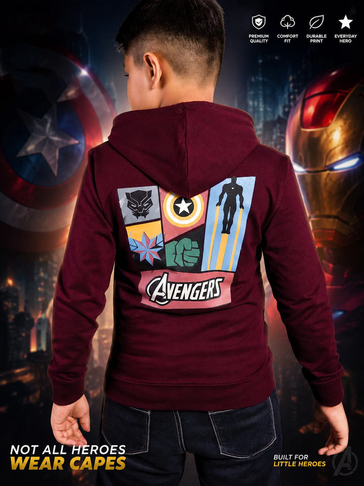 Marvel Avengers Printed Boys Hoodie