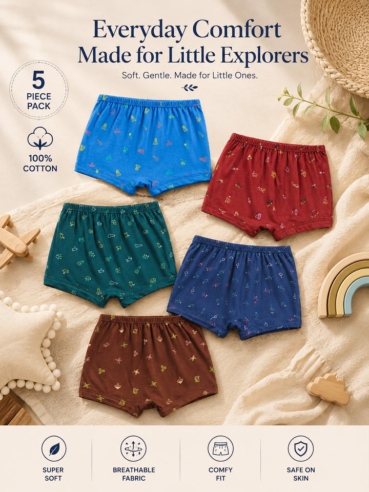 Baby Care Printed Drawer (Pack Of 5)