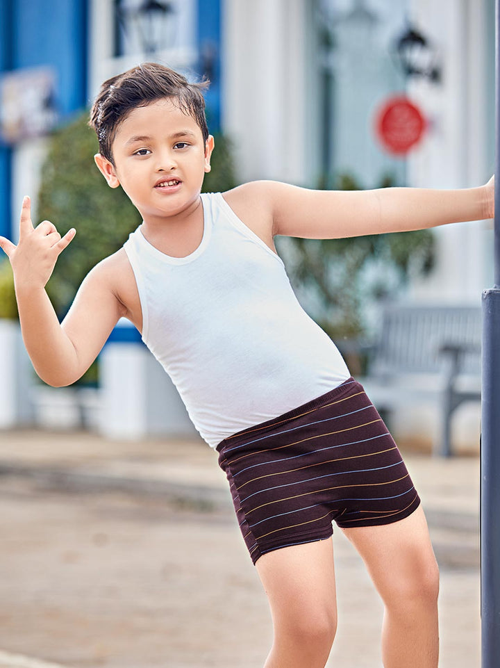 essa striped drawer maroon colour for boys#color_dark-sienna