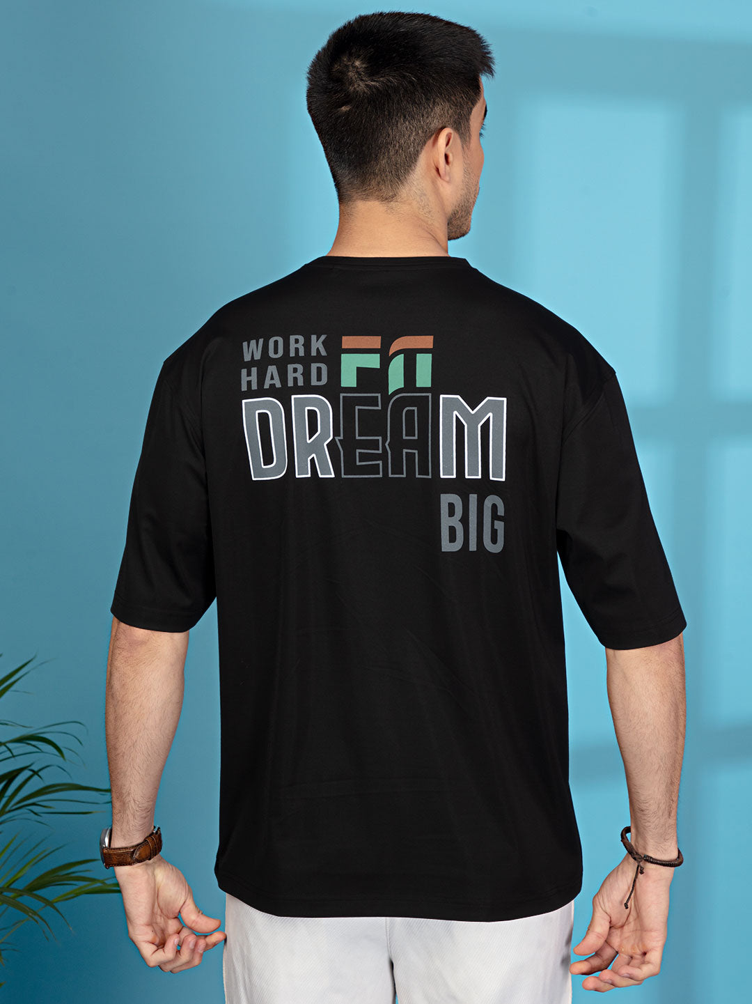 FG-1865 Down Shoulder T-Shirt For Men #color_black