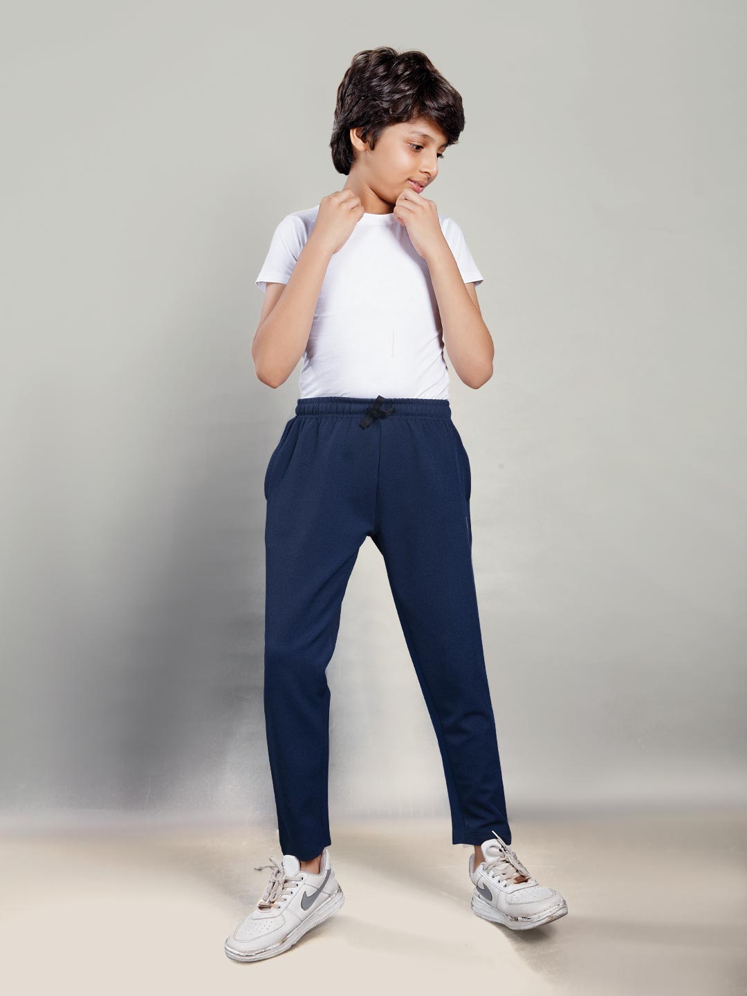 plain full pant for boys color mirage