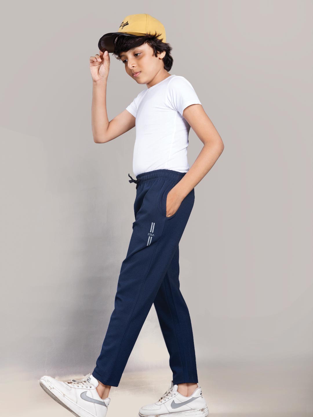 plain full pant for boys color mirage
