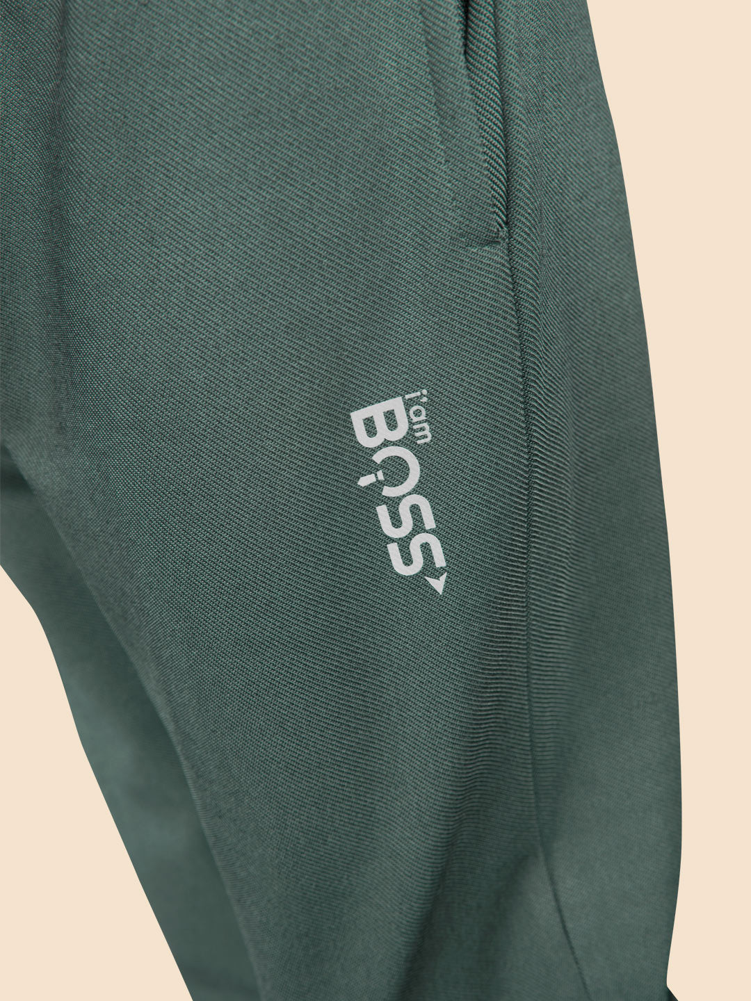 plain full pant for boys color pine green