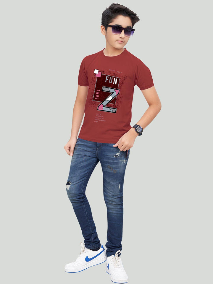 20-20 classic t-shirt for boys #color_brick-red