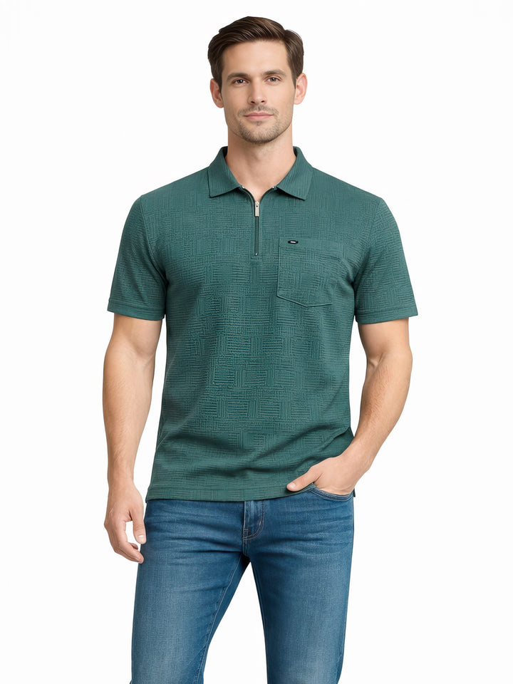 Old Money Textured Polo T-Shirt
