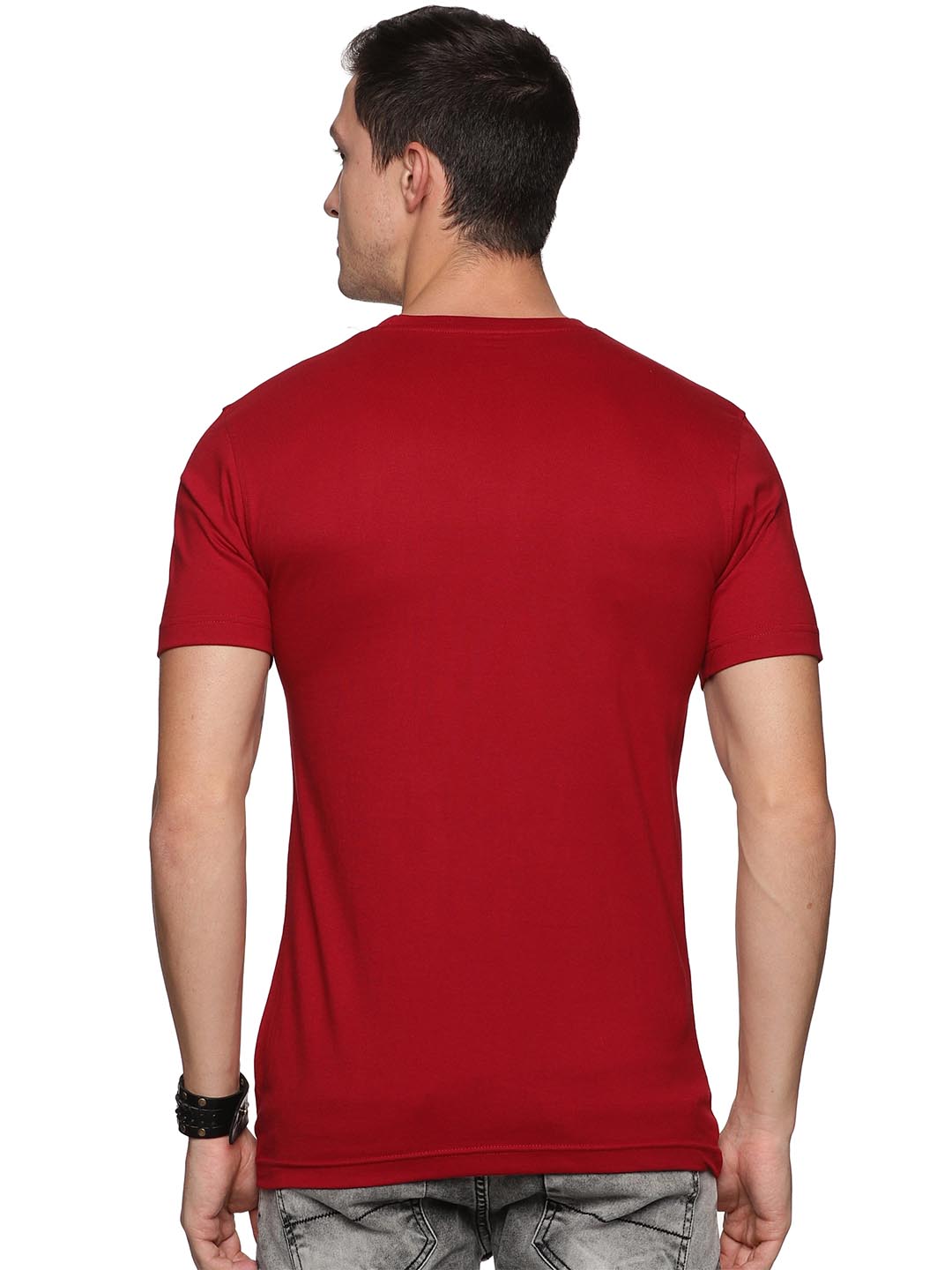 creative round neck t-shirt for mens #color_dark-red