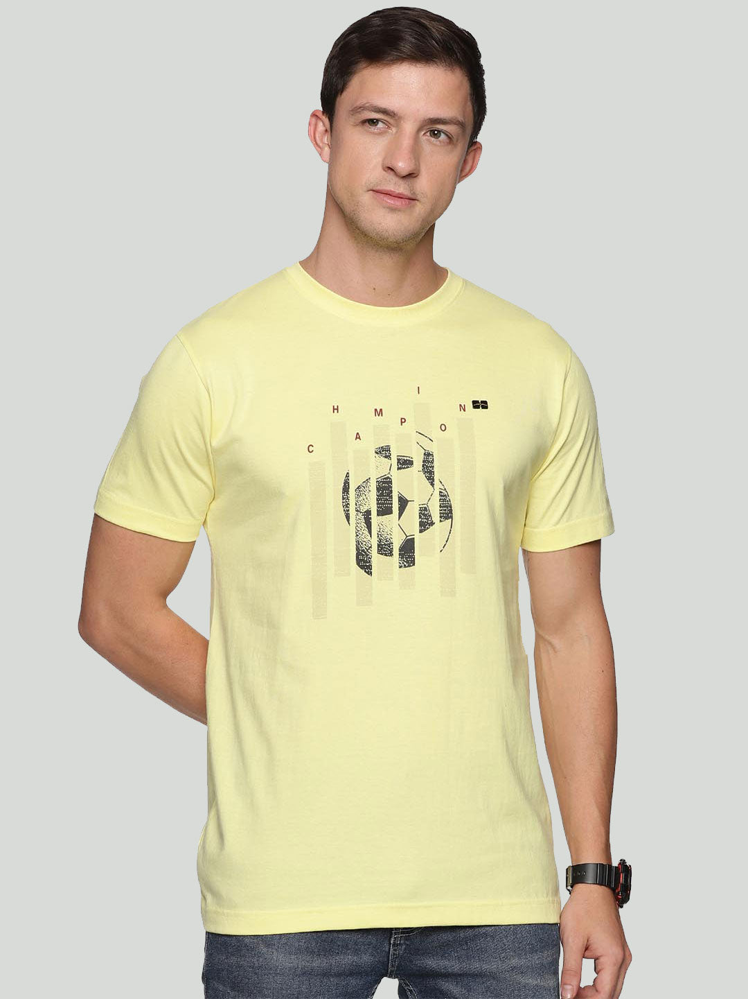 creative round neck t-shirt for mens #color_buff