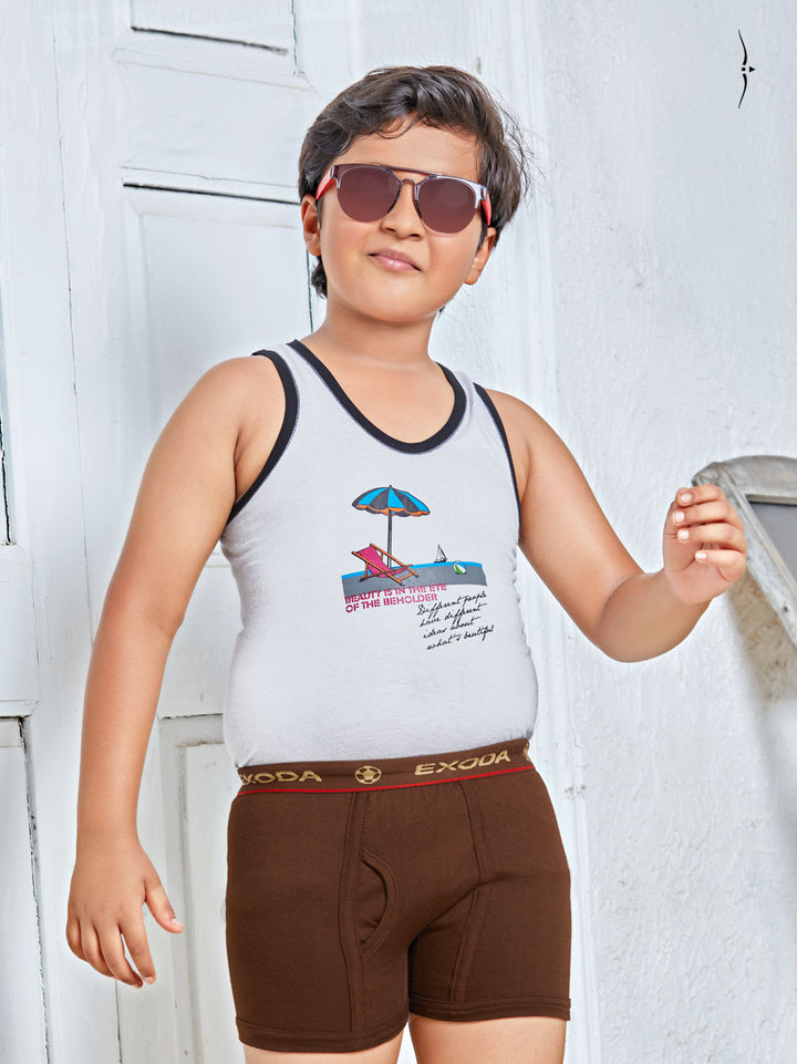 exoda folding trunk for boys brown color-essa garments#color_irish-coffee