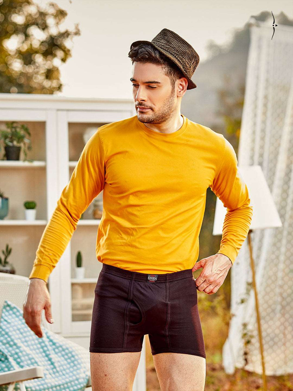 exoda smart trunk for men maroon color-essa garments#color_dark-sienna