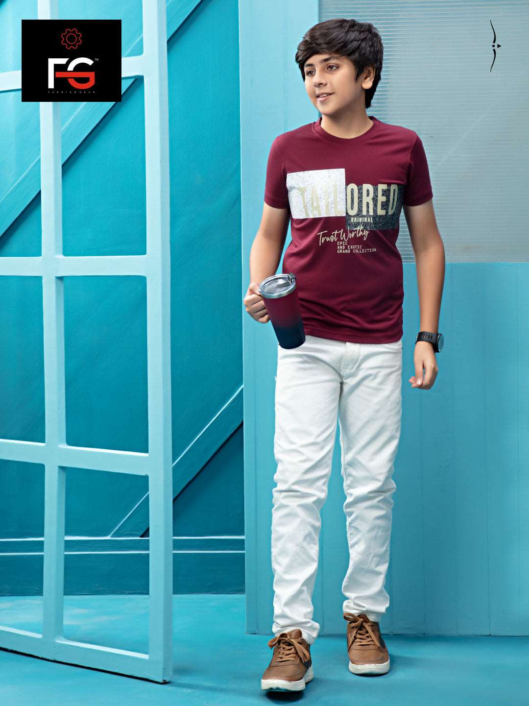 FG-1445 Boys T-Shirt Maroon