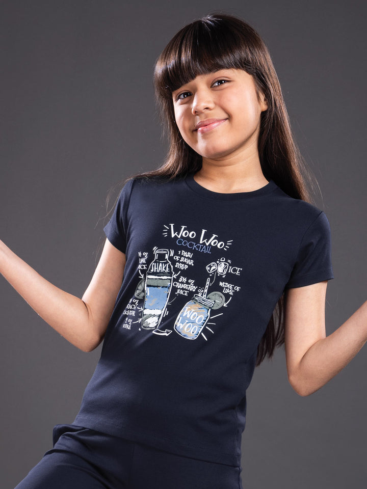 fg g-3767 girls printed 3/4th set color mirage