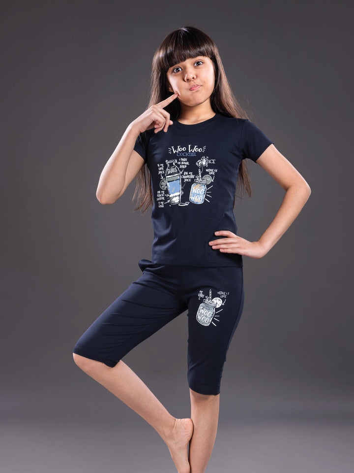 fg g-3767 girls printed 3/4th set color mirage